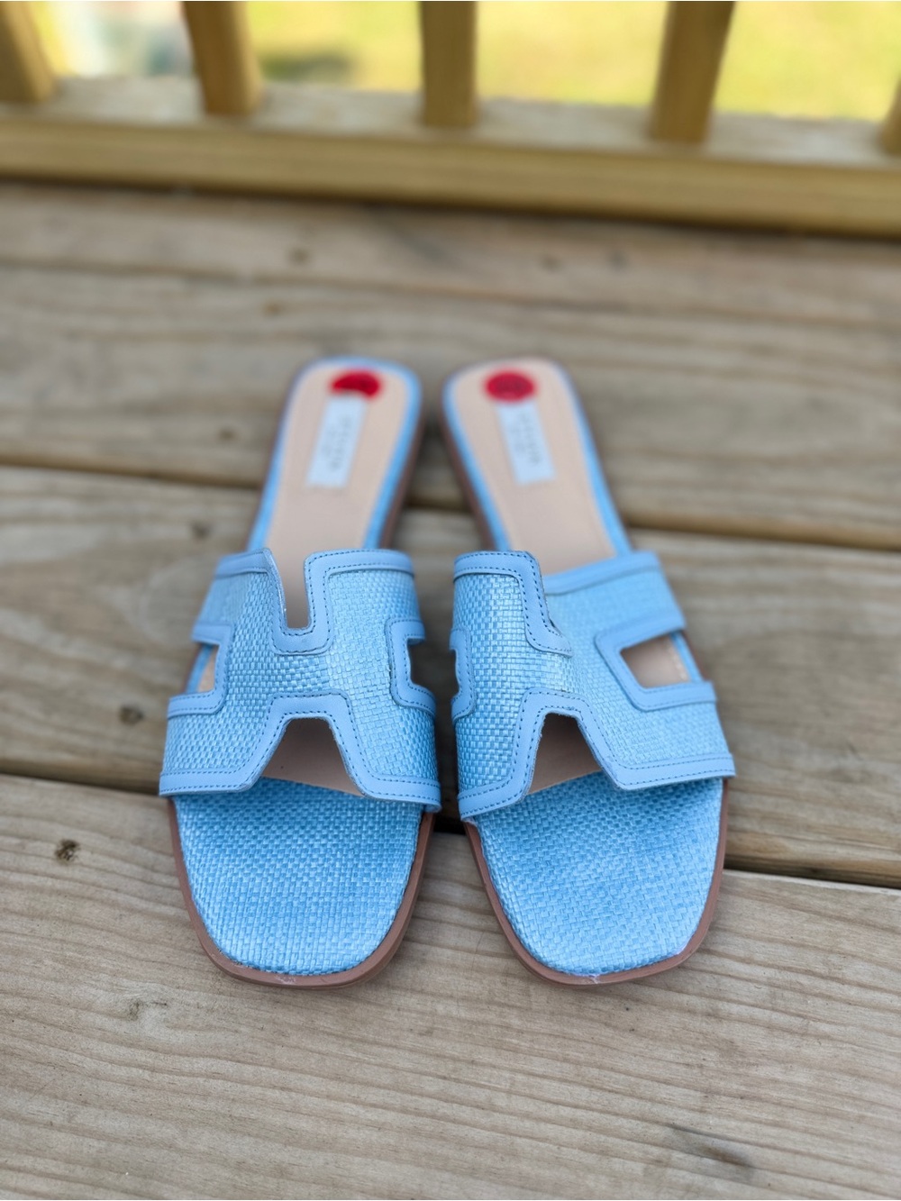 Steve Madden Light Blue Slide Sandals